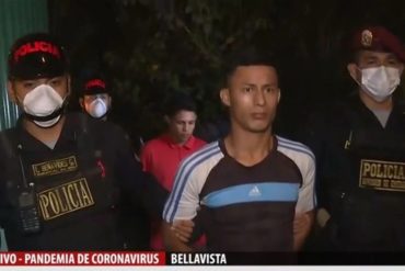 ¡QUÉ VERGÜENZA! Detuvieron a 3 venezolanos que robaban a transeúntes antes del toque de queda en Perú