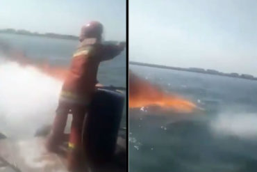 ¡TERRIBLE! Accidente en Pdvsa generó incendio de gran magnitud en el Lago de Maracaibo (+Video impresionante)