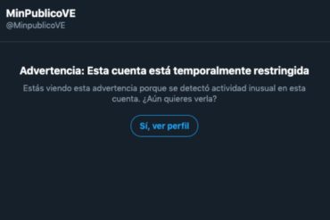 ¡VAYA, VAYA! Twitter restringe la cuenta de la Fiscalía del régimen de Maduro