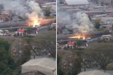 ¡ÚLTIMA HORA! Se produjo un incendio en la vía férrea del Metro Los Teques este #27Mar (+Fotos +Videos)