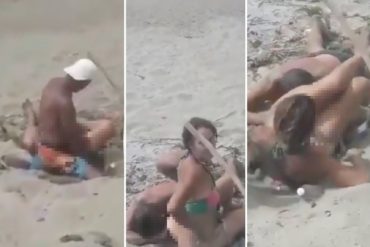 ¡QUÉ FUERTE! Pillaron a tres sujetos teniendo relaciones sexuales en playa de Vargas y en plena cuarentena (+Video fuerte)