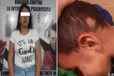 ¡INAUDITO! Detienen a una mujer en Carabobo por supuestamente permitir que su pareja maltratara a su hijo (+Fotos)