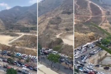 ¡PENDIENTES! Reportan largas colas en Montalbán para surtir gasolina: Denuncian que no se cumplen medidas para evitar el covid-19 (+Video)