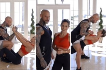 ¡VEA! Michelle Lewin y su esposo difunden una sexy rutina de ejercicios en casa para pasar la cuarentena (+Videos)