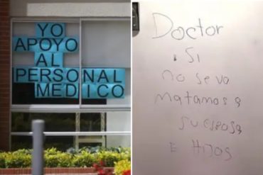 ¡SIN PALABRAS! Las terribles amenazas de unos vecinos contra una pediatra que ayuda a pacientes con COVID-19 (+carteles e insultos)