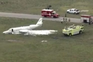 ¡SE LO MOSTRAMOS! Así fue como una aeronave venezolana se salió de la pista del aeropuerto ejecutivo de Fort Lauderdale (+Video)