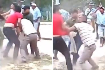 ¡AY, PAPÁ! Alcalde colombiano se fue a los golpes con un comerciante que violó la cuarentena (+Video)