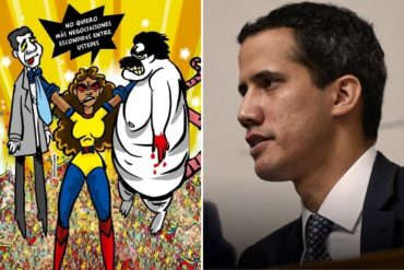 ¡VEA! La dura caricatura de Alex Almarza sobre las supuestas negociaciones entre Guaidó y Maduro (+Foto + ácido comentario)