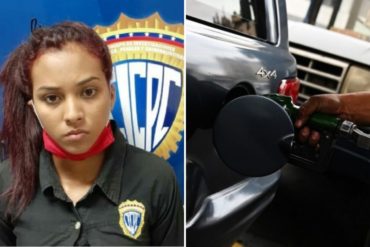 ¡NO LA PELARON! Detenida joven de 20 años que se hizo pasar por funcionaria del Cicpc para surtir gasolina