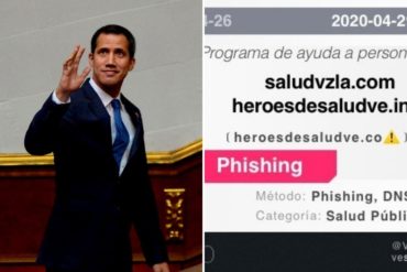 ¡SE LO CONTAMOS! Página del régimen que clonó a Héroes de la Salud fue sacada de la red tras denuncias de “phishing”