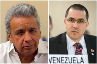 ¡INSÓLITO! Arreaza usa el drama que vive Ecuador con el coronavirus para criticar a Lenín Moreno por apoyar plan de transición para Venezuela