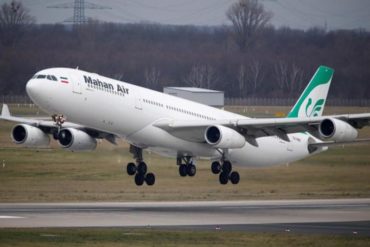 ¿QUÉ BUSCARÁ? Un Airbus 340 de Mahan Air volvió a aterrizar en Punto Fijo este #30Abr