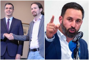 ¡DE FRENTE! El presidente de VOX califica a Pedro Sánchez y a Pablo Iglesias como “la caricatura de un gobierno chavista” (+Video)