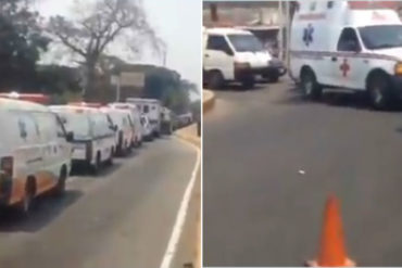 ¡SEPA! Ambulancias en Carabobo realizan largas colas para poder surtir gasolina este #3Abr (+Video)