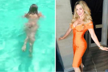 ¡SENSUAL! Graban a la actriz Aracely Arámbula nadando completamente desnuda: “Estaba sola nadando a gusto” (+Video)
