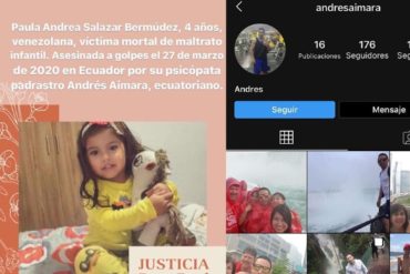 ¡DOLOROSO! “Justicia para Paula”: La campaña de un padre venezolano que denuncia que su niña de 4 años fue asesinada por su padrastro en Ecuador