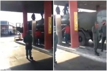 ¡SE APROVECHAN! «Qué b*las. ¿Quién explica eso?»: Habitantes de Coro denuncian que militares que se llevaron la gasolina de una estación de servicio (+Video)