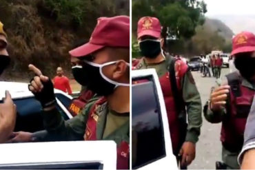 ¡GRAVE! Guardias nacionales fueron pillados mientras supuestamente cobraban en dólares por echar gasolina en Caricuao y así reaccionaron (+Video)