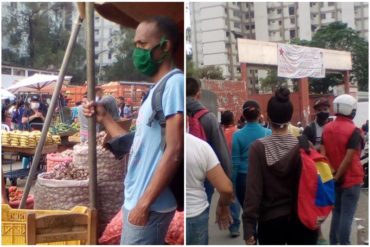 ¡COMO SI NADA! Reportan alta afluencia de personas en el mercado de Coche pese a la cuarentena (+Fotos)