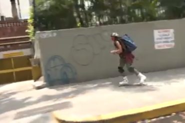 ¡TODO UN EJEMPLO! “Si es para repartir medicinas, yo puedo”: El relato de una venezolana patinadora que hace entregas a domicilio en Caracas (+Video)