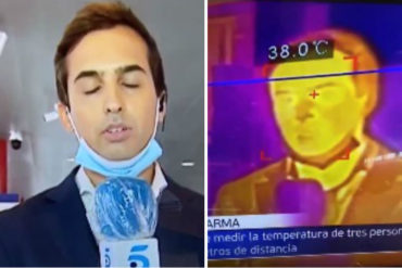 ¡LE MOSTRAMOS! Reportero se enteró en vivo que tenía fiebre y dio esta insólita explicación (+Video viral)