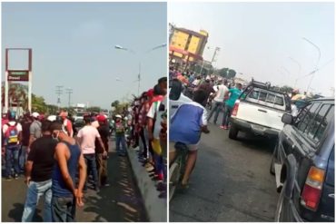 ¡CANSADOS! Protestan en Socopó por falta de gasolina para trasladar alimentos otros estados (+Videos)