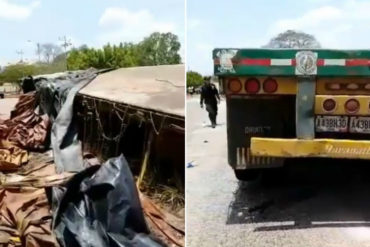 ¡SEPA! Saquean cargamento de una gandola que se quedó sin gasolina en Macoa, estado Zulia (+Video)