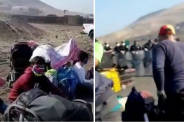 ¡POBRE GENTE! Venezolanos desalojados de sus viviendas en Perú emprendieron regreso a casa y fueron detenidos en un peaje por la cuarentena (+Video)