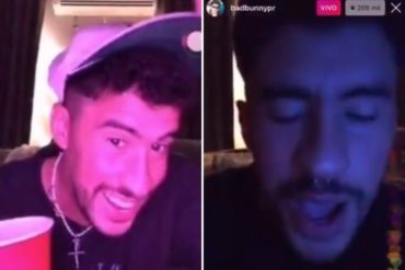 ¡AQUÍ LO TIENE! El live con el que Bad Bunny rompió el internet este fin: “perreó” junto a su novia pasado de tragos y cantó temas inéditos (+Videos)