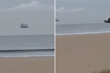 ¡SUSTO! Captan a una supuesta embarcación “fantasma” flotando en el aire en Nueva Zelanda