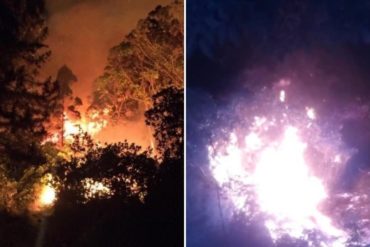 ¡ATENCIÓN! Se registró un fuerte incendio en La Boyera durante la noche de este #10May (+Fotos +Video)