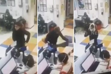 ¡INSÓLITO! Mujer se quitó las pantys y se las puso como tapabocas porque no la dejaron entrar a oficina pública (+WTF + Video)