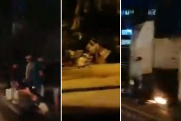 ¡VEA! Migrantes venezolanos armaron viviendas improvisadas sobre la vía Bucaramanga – Cúcuta para pasar la noche (+Video)