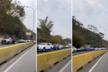 ¿HASTA CUÁNDO? La extensa cola de vehículos que se registró en una estación de servicio de San Antonio De Los Altos este #1May (+Video)