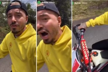 ¡AH, OKEY! J Balvin rompe la cuarentena para salir a dar un ‘paseíto’ en motocicleta (+ Video)