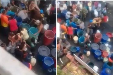 ¡SE LO MOSTRAMOS! La trifulca que se armó en una cola para surtirse de agua en Petare (+cero distanciamiento) (+Video)