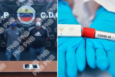 ¡LOS PILLARON! PNB detuvo a 2 hombres en Caracas por vender pruebas rápidas para detectar el COVID-19