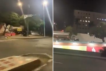 ¡TAN CÓMODOS! El “delivery de gasolina” que se vio en la entrada del Palacio de Miraflores mientras los venezolanos pasan trabajo en largas colas (+Video)