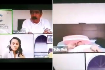 ¡AH, OK! Diputado colombiano se acuesta y se rasca la panza en pleno debate virtual de la Asamblea (+Video viral)