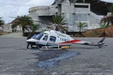 ¡ENTÉRESE! Un helicóptero aterrizó de emergencia en un estadio de béisbol en Bolívar: viajaba el comandante de la ZODI Delta Amacuro