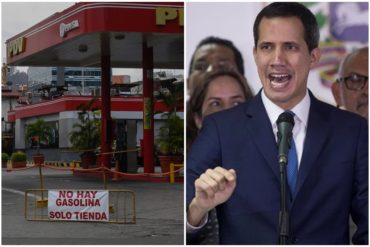 ¡BIEN CLARO! Guaidó: «No hay gasolina en el país con las mayores reservas de petróleo del mundo porque la DICTADURA destruyó Pdvsa»