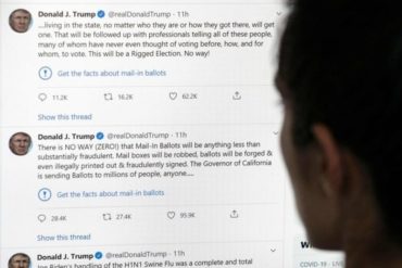 ¡AY, CHAMO! Twitter oculta un tuit de Donald Trump por supuestamente «glorificar la violencia» (+advertencia de cierre)