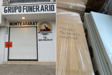 ¡COLAPSO! En Tijuana comenzaron a colocar en cajas de cartón a los fallecidos por coronavirus