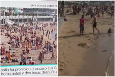 ¡SE PASÓ! Un bañista agredió a reportero de La Sexta por mostrar aglomeración en una playa de España pese a la prohibición (+Video)