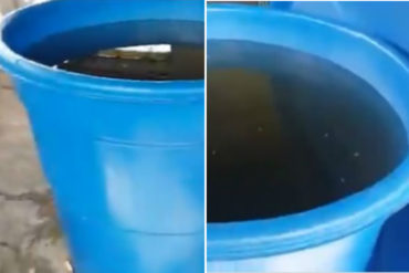 ¡QUÉ ASCO! El agua negra que recibieron los vecinos de Petare por la tubería tras meses sin recibir el servicio (+Video indignante)