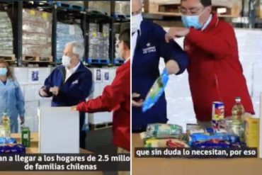 ¡VEA ESTO! Así son las cajas con alimentos que reparten en Chile por la pandemia (nada que ver con el CLAP) (+Video)