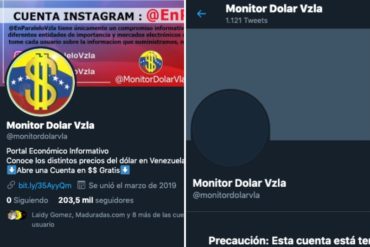 ¡SE LO CONTAMOS! Twitter restringió la cuenta de Monitor Dólar Venezuela este #14May