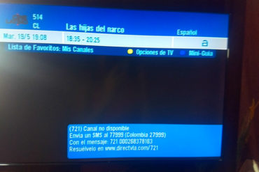 ¡VEA! «Envía un SMS AL 77999- Colombia 27999»: El mensaje que aparece tras reiniciar el decodificador de Directv en Venezuela (no se sintonizan los canales)