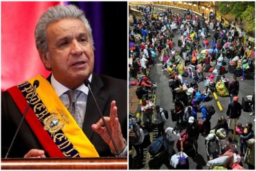 ¡SIN RODEOS! Lenín Moreno expresó preocupación por los migrantes venezolanos: “La única solución es que el déspota de Maduro salga del poder” (+Video)