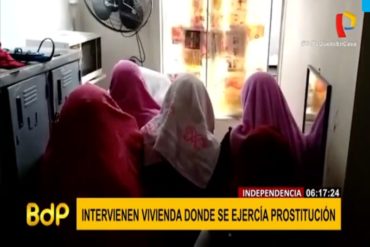 ¡TERRIBLE! 6 venezolanas fueron detenidas por ofrecer servicios sexuales en plena cuarentena en Lima (+Video)